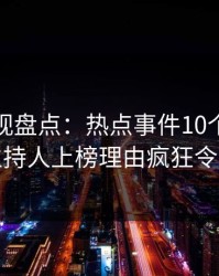 香蕉影视盘点：热点事件10个惊人真相，主持人上榜理由疯狂令人揭秘