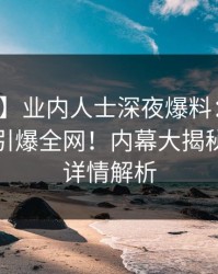 【紧急】业内人士深夜爆料：汤头条轻量版引爆全网！内幕大揭秘，震撼详情解析
